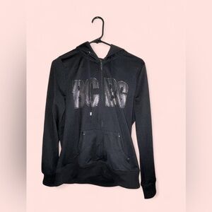 BCBGMaxAzria Black Zip-Up Hoodie